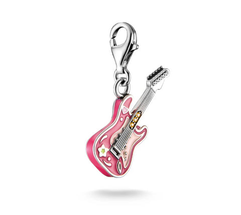 Pink Guitar Charm