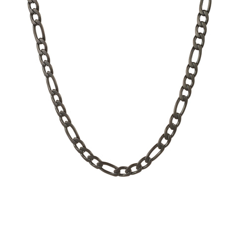 Stainless steel 61cm black figaro chain