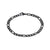 Black ion plated stainless steel figaro bracelet