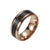 Rose gold plated carbon fibre ring