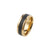 Stainless steel gold plated carbon fibre ring