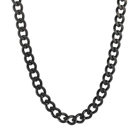 Stainles steel black 60cm curb chain