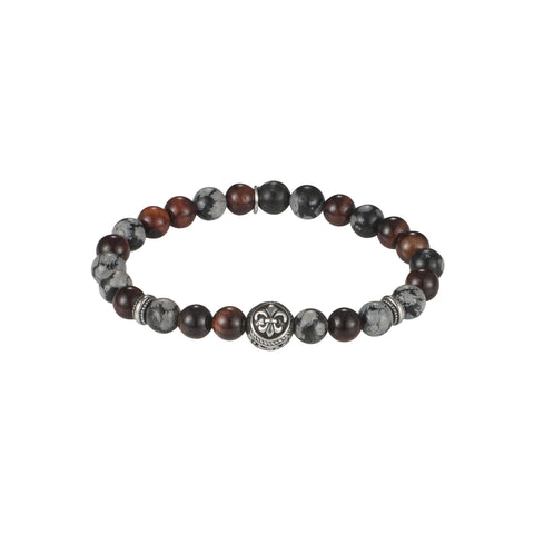 Tiger eye and snow stone bracelet
