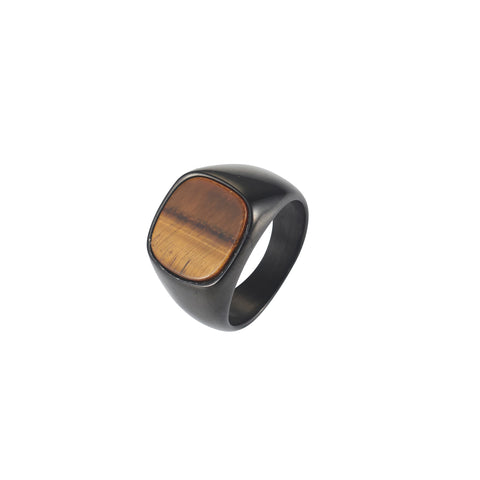 Tiger eye signet ring