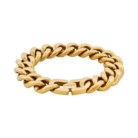 Stainless steel gold plated bracelet