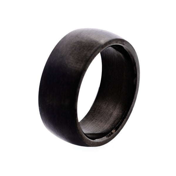 Black plated gents ring
