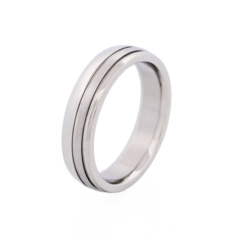 Stainless steel gents ring