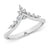 18ct White Gold Diamond Tiara Wishbone Wedding Ring