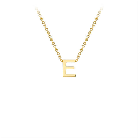 Gold 'E' necklace