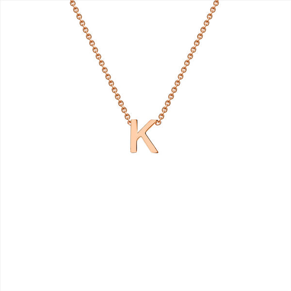 Rose gold 'K' necklace