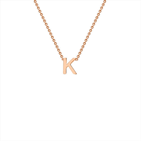 Rose gold 'K' necklace