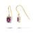 9ct Gold Rhodolite Garnet and Diamond Earrings