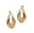 9ct Gold 3 Tone Hoop Earrings