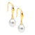 Gold plated freshwater pearl earrings