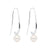 Sterling Silver Curved Hook Pearl Earrings