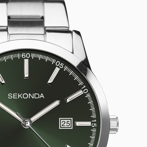 Stainless Steel Green Watch