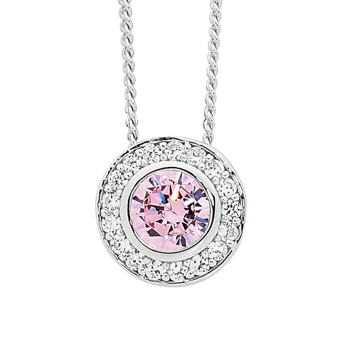 Pink Cubic Zirconia Necklace
