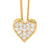 Gold Plated Flat Heart Pendant