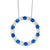 Blue and White Cubic Zirconia Circle Pendant