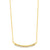 Sterling Silver Gold Plated 25mm Curved Bar Necklace