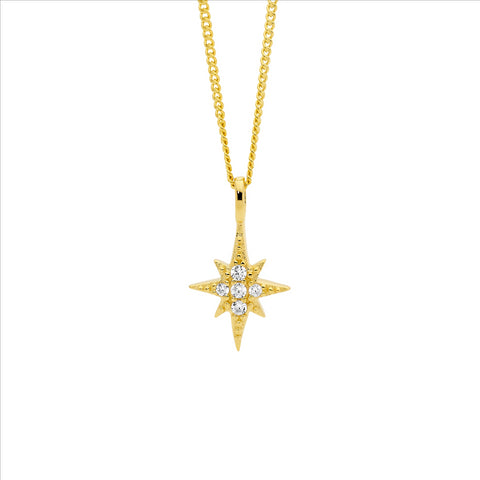 Gold plated star pendant