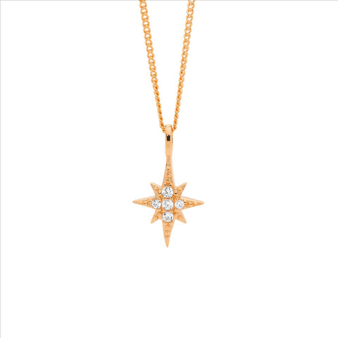 Rose gold plated star pendant