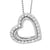 Silver cubic zirconia heart pendant