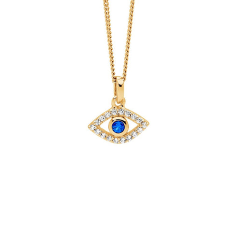 Cubic Zirconia Evil Eye Pendant