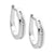 Sterling Silver Huggie Earrings With White Cubic Zirconias