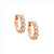 Sterling Silver Rose Gold Plated Cubic Zirconia Huggie