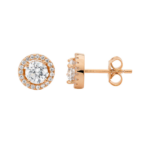 Rose gold plated studs