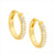 Sterling Silver Gold Plated Cubic Zirconia Hoop Earrings