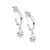 Sterling Silver Hoop Drop Earrings