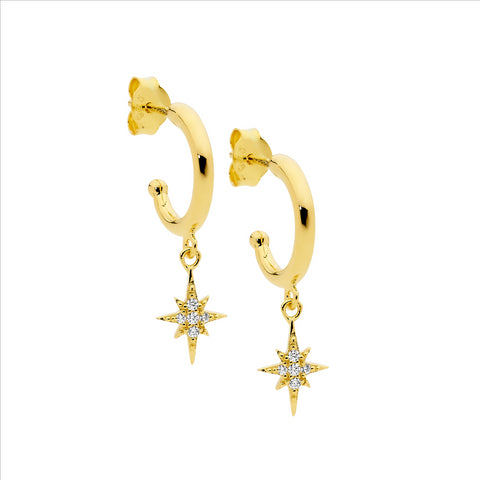 Gold Plated Star Earrings