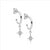 Sterling Silver 13mm Hoop Earrings With Star Drops Set With White Cubic Zirconias