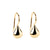 Sterling Silver Gold Plated Teardrop Hook Earrings