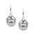 Sterling Silver Black Shell Based Pearl Drop Earrings