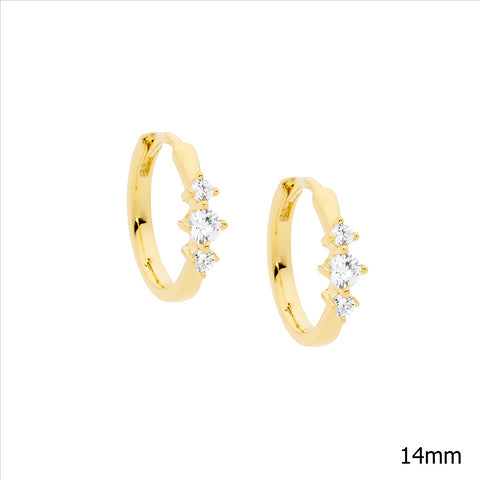 Gold plated hoop earrings