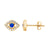 Sterling Silver Gold Plated Evil Eye Studs