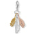 Sterling Silver Feathers Charm