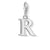Sterling Silver Letter 'R' Charm