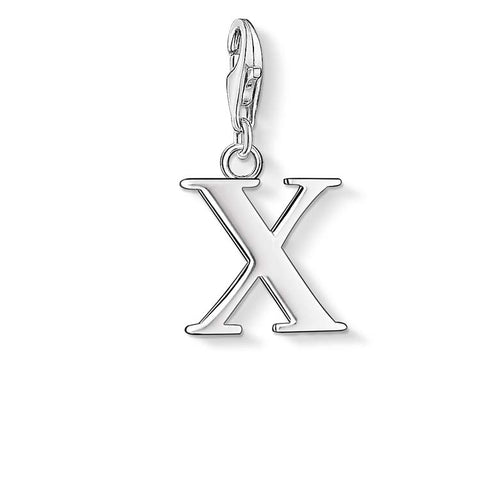 Sterling Silver Letter 'X' Charm