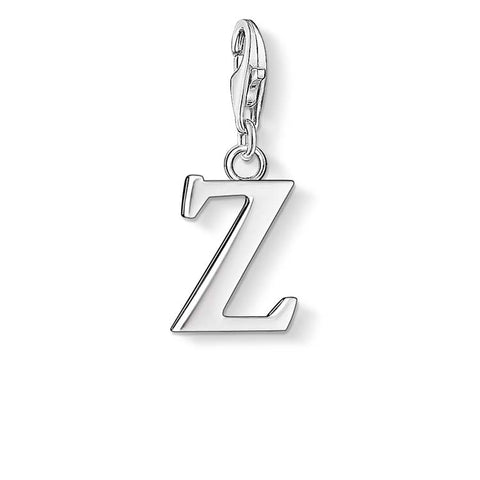 Sterling Silver Initial 'Z' Charm