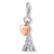 Sterling Silver Eiffel Tower and Heart Charm
