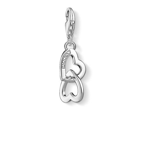 Sterling Silver Hearts Charm