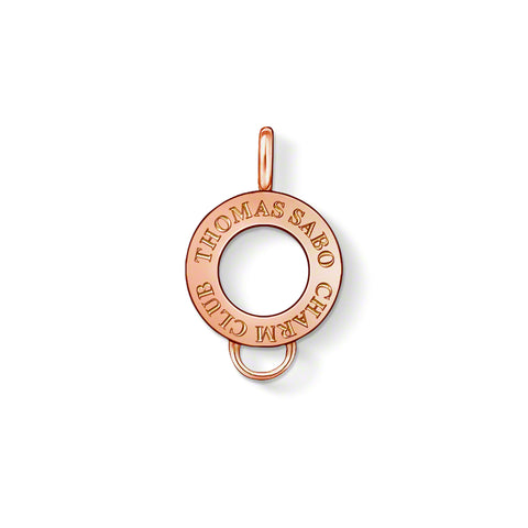 Rose gold plated charm carrier