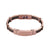 Stainless steel and brown leather bracelet